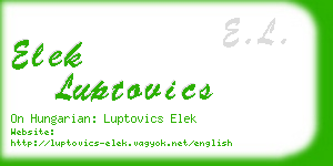 elek luptovics business card